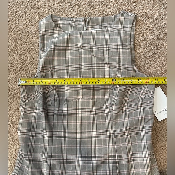 LOVE FIRE Junior Checkered Drop Waist Mini Dress - Picture 4 of 9